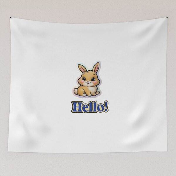Item preview, Smiling bunny sticker. designed and sold by Vegasstickers.