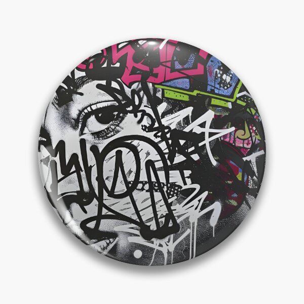 Item preview, black woman adorned with wildstyle graffiti designed and sold by FamousArtDesign.