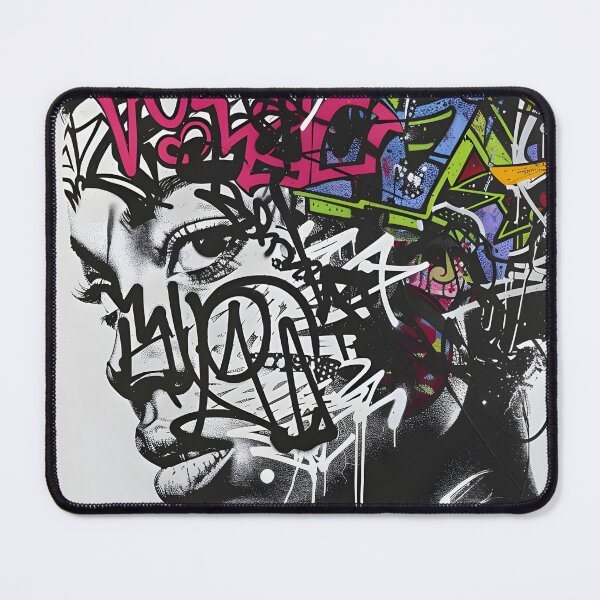 Item preview, black woman adorned with wildstyle graffiti designed and sold by FamousArtDesign.