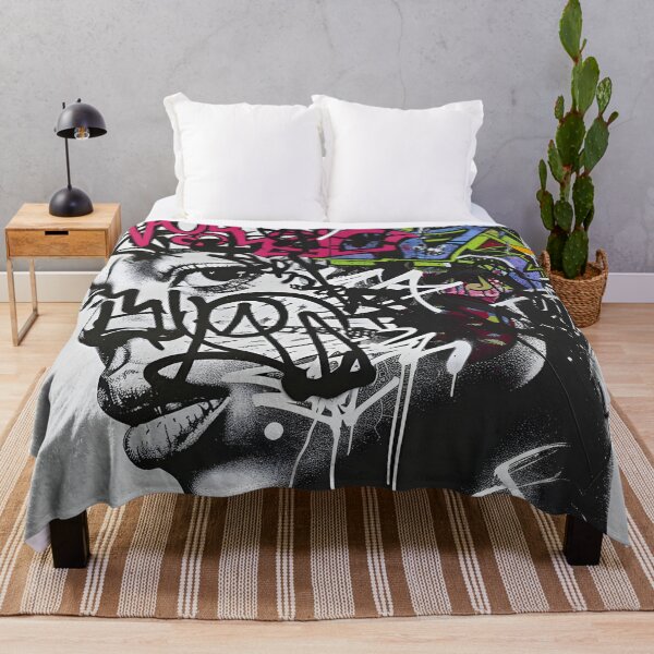 Item preview, black woman adorned with wildstyle graffiti designed and sold by FamousArtDesign.