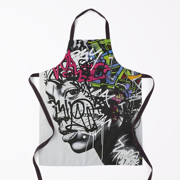 Item preview, black woman adorned with wildstyle graffiti designed and sold by FamousArtDesign.