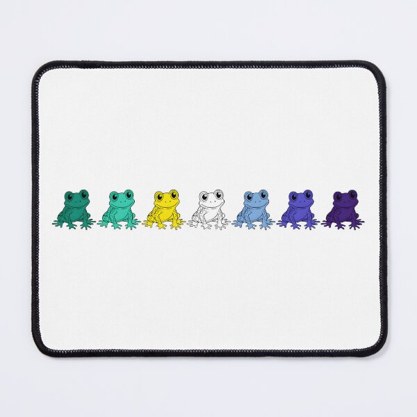 Item preview, Row of Cute Frogs in Gay MLM Pride Flag Colors, Frogs MLM Flag designed and sold by Travelslightly.