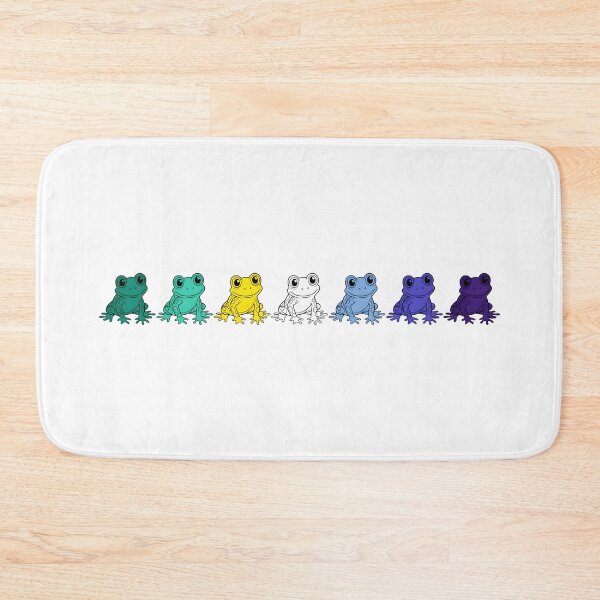 Item preview, Row of Cute Frogs in Gay MLM Pride Flag Colors, Frogs MLM Flag designed and sold by Travelslightly.