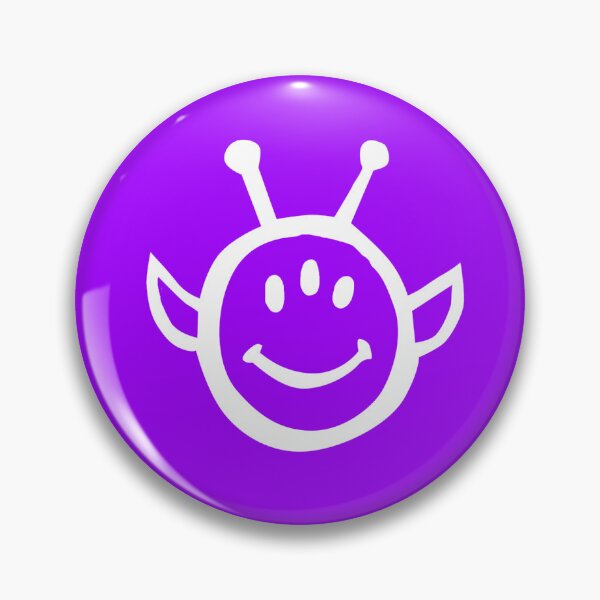 Item preview, Mr. Blue on purple button designed and sold by BookTheory.