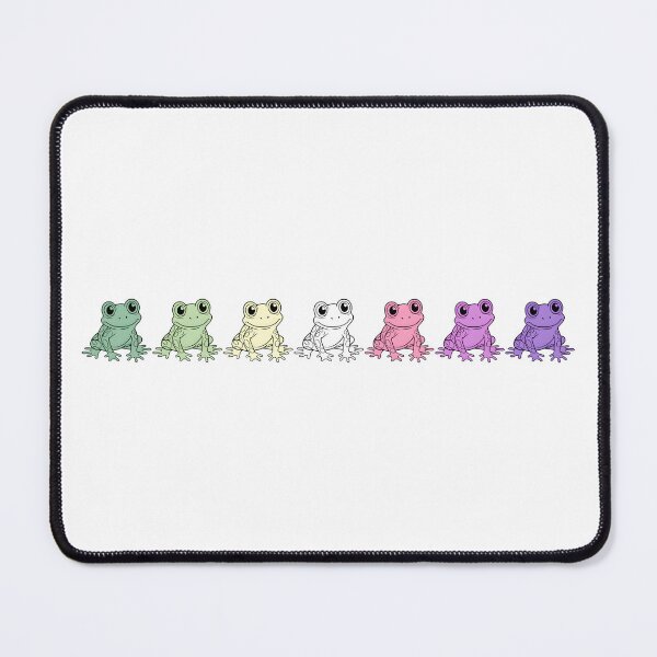 Item preview, Row of Cute Frogs in Genderfae Pride Flag Colors, Frogs Genderdoe Flag designed and sold by Travelslightly.