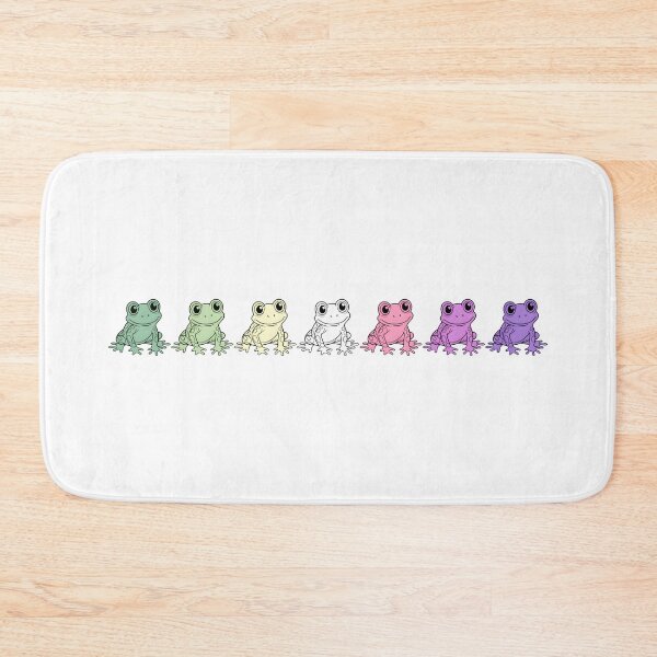 Item preview, Row of Cute Frogs in Genderfae Pride Flag Colors, Frogs Genderdoe Flag designed and sold by Travelslightly.