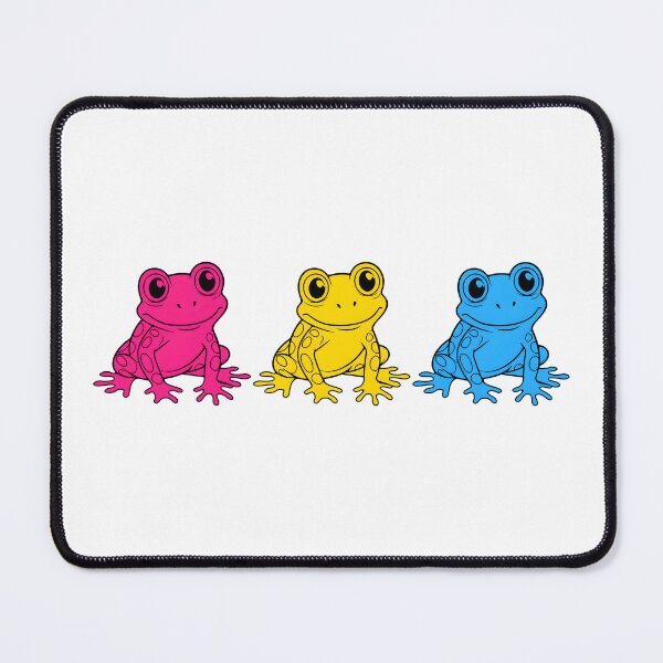 Item preview, Row of Cute Frogs in Pansexual Pride Flag Colors, Frogs Pan Flag designed and sold by Travelslightly.