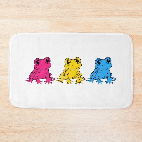 Item preview, Row of Cute Frogs in Pansexual Pride Flag Colors, Frogs Pan Flag designed and sold by Travelslightly.