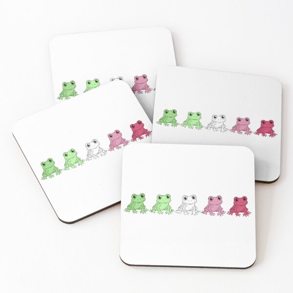 Item preview, Row of Cute Frogs in Abrosexual Pride Flag Colors, Frogs Abrosexual Flag designed and sold by Travelslightly.