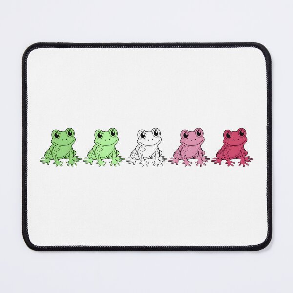 Item preview, Row of Cute Frogs in Abrosexual Pride Flag Colors, Frogs Abrosexual Flag designed and sold by Travelslightly.