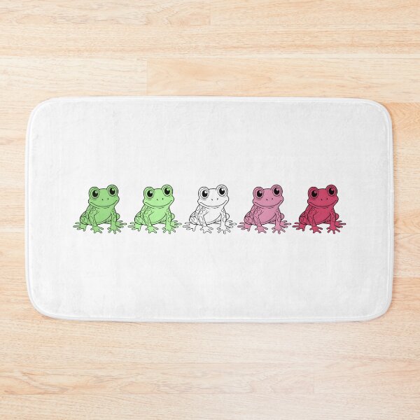 Item preview, Row of Cute Frogs in Abrosexual Pride Flag Colors, Frogs Abrosexual Flag designed and sold by Travelslightly.