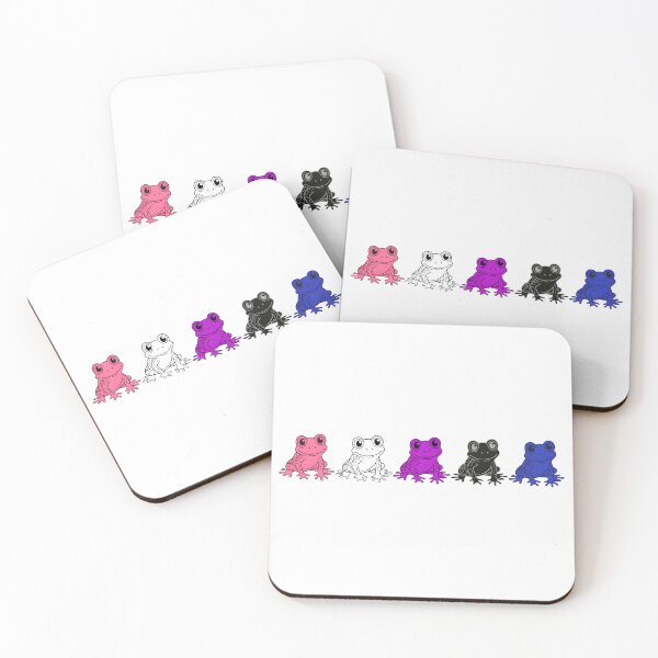Item preview, Row of Cute Frogs in Genderfluid Pride Flag Colors, Frogs Genderfluid Flag designed and sold by Travelslightly.