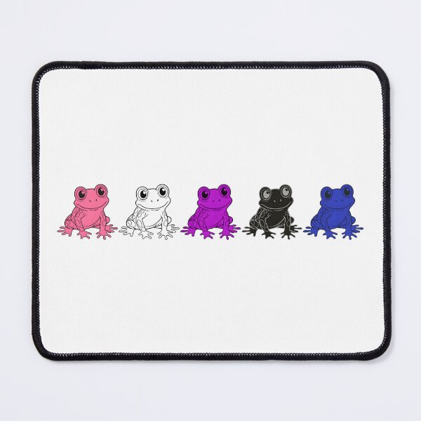 Item preview, Row of Cute Frogs in Genderfluid Pride Flag Colors, Frogs Genderfluid Flag designed and sold by Travelslightly.