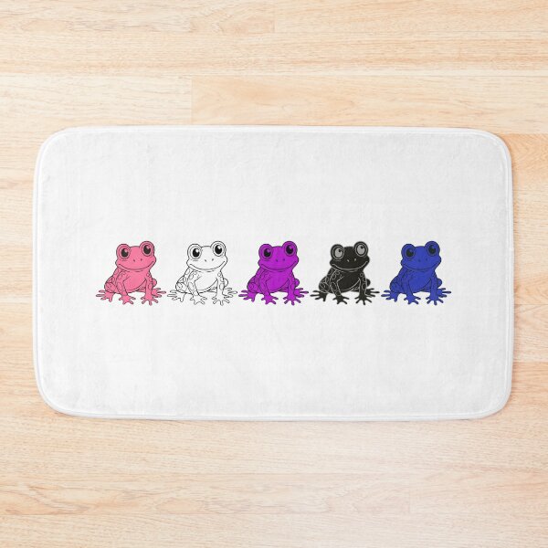 Item preview, Row of Cute Frogs in Genderfluid Pride Flag Colors, Frogs Genderfluid Flag designed and sold by Travelslightly.