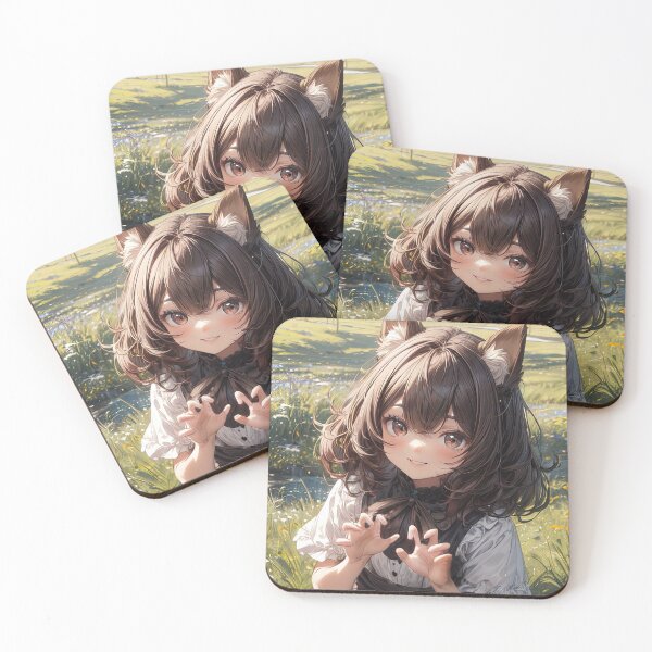 Item preview, Anime small girl with foxy ears and tail art designed and sold by TheArtistOf2022.