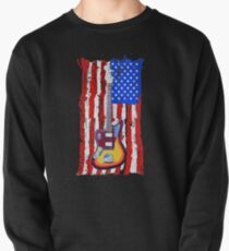 Sudadera cerrada Bandera americana - guitarra kurt
