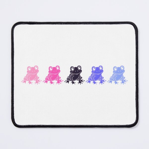 Item preview, Row of Cute Frogs in Omnisexual Pride Flag Colors, Frogs Omni Flag designed and sold by Travelslightly.
