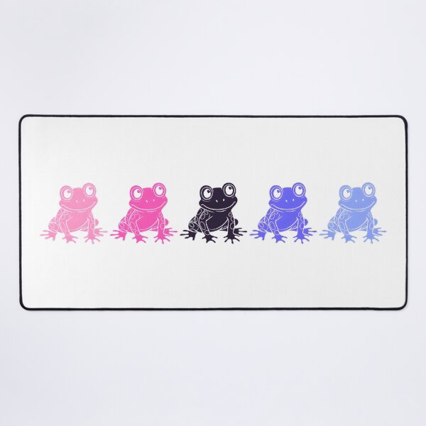 Item preview, Row of Cute Frogs in Omnisexual Pride Flag Colors, Frogs Omni Flag designed and sold by Travelslightly.