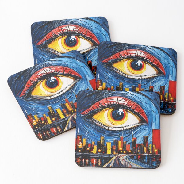 Item preview, 1984 - Big Brother and the Eye that Sees All - Impasto with Acrylic designed and sold by Second Draft Visuals.