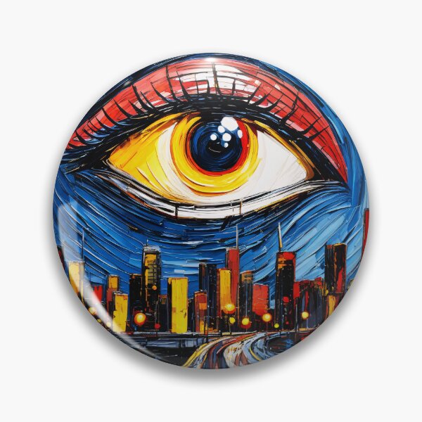 Item preview, 1984 - Big Brother and the Eye that Sees All - Impasto with Acrylic designed and sold by Second Draft Visuals.