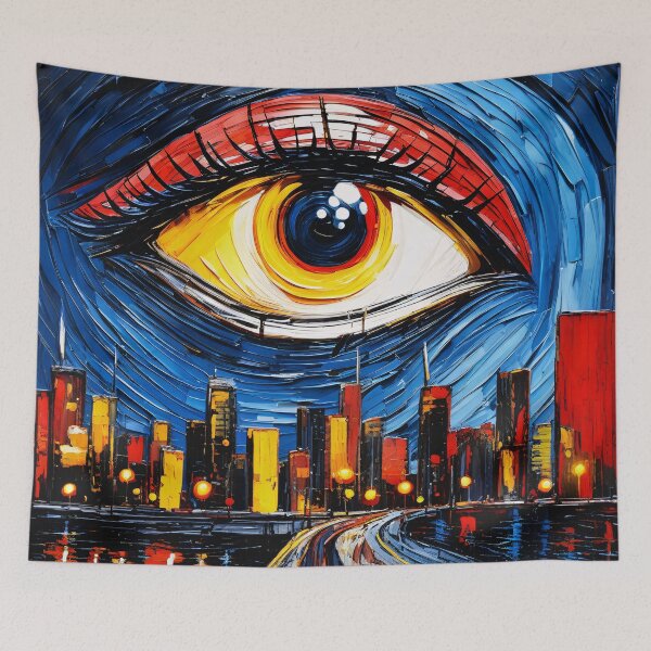 Item preview, 1984 - Big Brother and the Eye that Sees All - Impasto with Acrylic designed and sold by Second Draft Visuals.