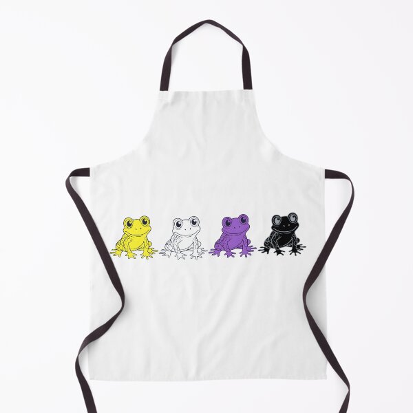 Item preview, Row of Cute Frogs in Nonbinary Pride Flag Colors, Frogs Enby Flag designed and sold by Travelslightly.
