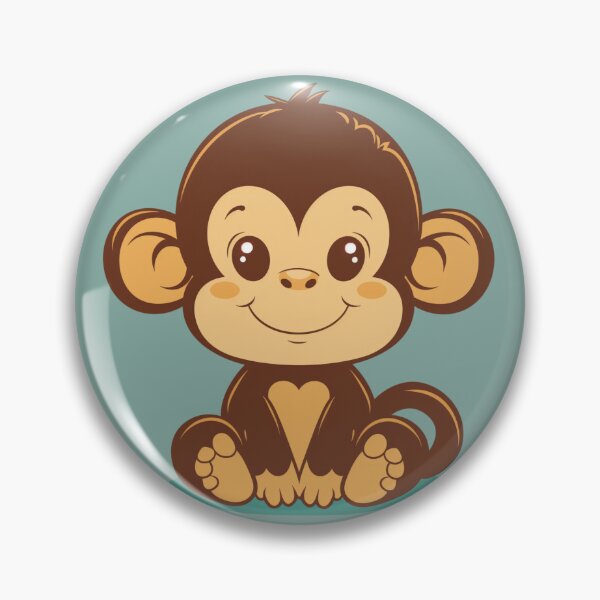 Item preview, BABY MONKEY Tiny Trouble Huge Heart designed and sold by NikoDeeko.