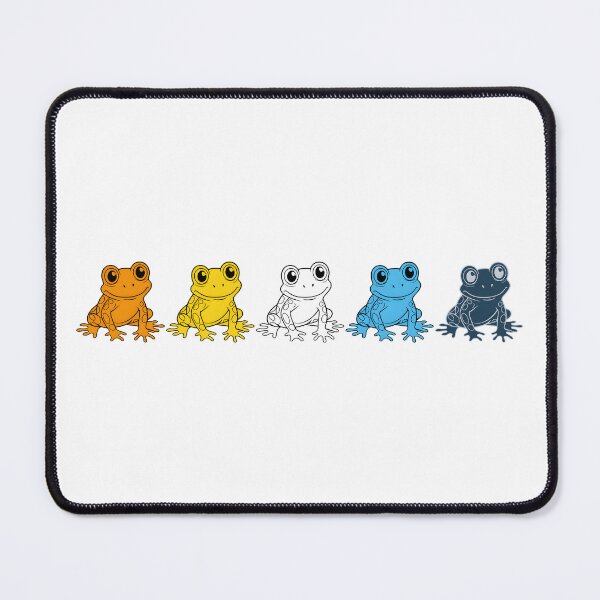 Item preview, Row of Cute Frogs in AroAce Pride Flag Colors, Frogs AroAce Flag designed and sold by Travelslightly.