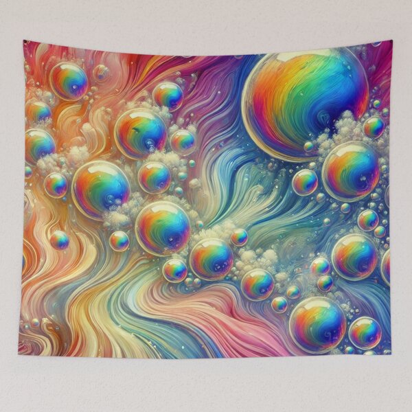 Item preview, Soap Bubbles in Rainbow Colors - Moment of Beauty designed and sold by LegademaArt.