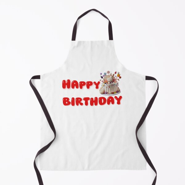 Item preview, "Happy Birthday Cake Design with Red  Letters" designed and sold by Mahakamel.