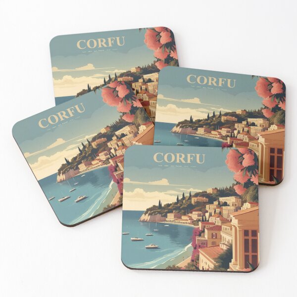 Item preview, 013 Vintage Corfu, Greece Poster Design designed and sold by Alexis Art Collection.