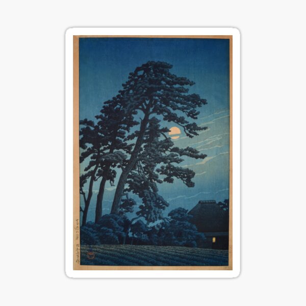 Item preview,  Hasui  Moon over Magome Kawase Hasui    designed and sold by TeeARTHY.