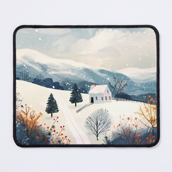 Item preview, Scandinavian winter landscape, Christmas and snow designed and sold by NordicArtPrint.
