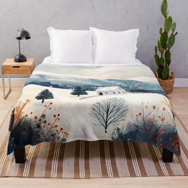Item preview, Scandinavian winter landscape, Christmas and snow designed and sold by NordicArtPrint.