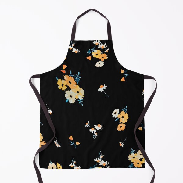 Item preview, FLORAL AND TROPICAL PATTERN O1 - Gift items and personal use / Flowers, Leaves, Yelow, Texture, Nature, Botanical, White, Daisies, Orange, Black, Tulips, Art designed and sold by LumDesignArt.