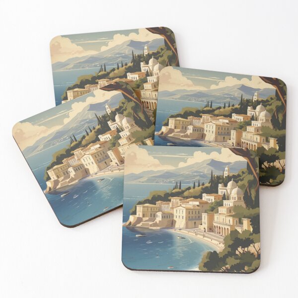 Item preview, 015 Vintage Corfu, Greece Poster Design designed and sold by Alexis Art Collection.