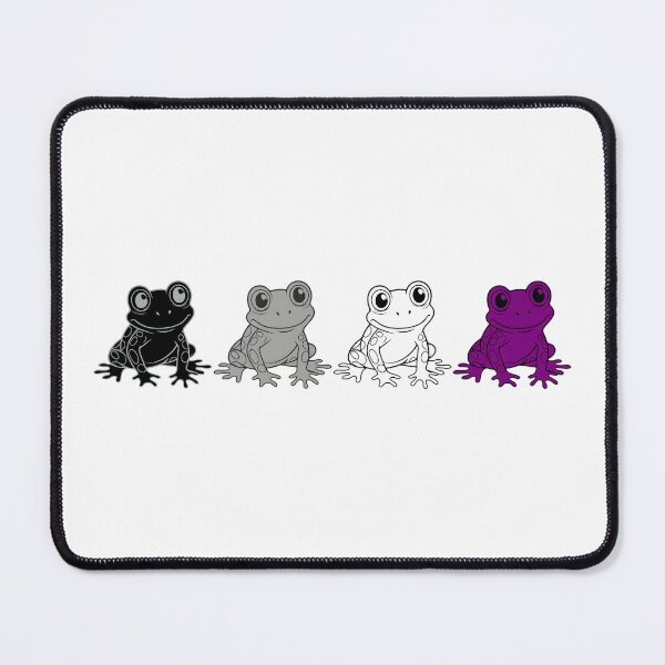 Item preview, Row of Cute Frogs in Asexual Pride Flag Colors, Frogs Ace Flag designed and sold by Travelslightly.
