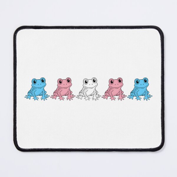 Item preview, Row of Cute Frogs in Transgender Pride Flag Colors, Frogs Trans Flag designed and sold by Travelslightly.