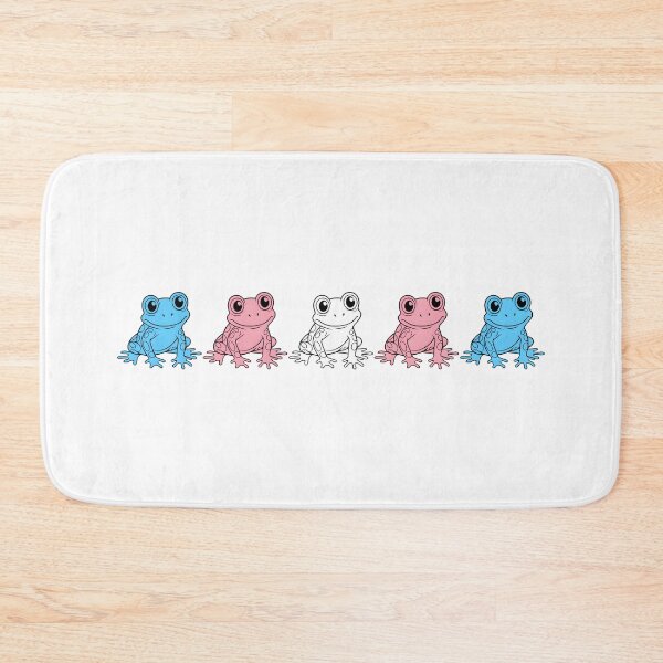 Item preview, Row of Cute Frogs in Transgender Pride Flag Colors, Frogs Trans Flag designed and sold by Travelslightly.