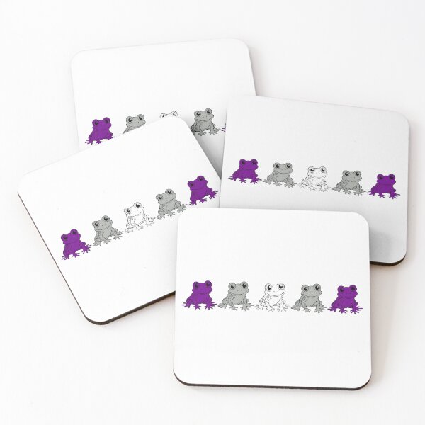 Item preview, Row of Cute Frogs in Graysexual Pride Flag Colors, Frogs Greysexual Flag designed and sold by Travelslightly.