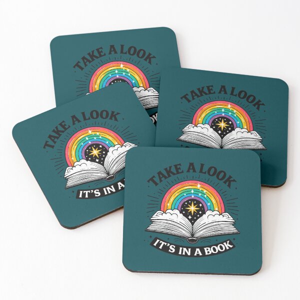 Item preview, take a look it_s in a book reading vintage retro rainbow  designed and sold by JohnyThorntonan.