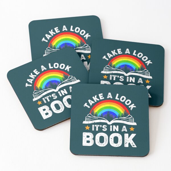 Item preview, Take a Look it_s in a Book Reading Vintage Retro rainbow  designed and sold by JohnyThorntonan.