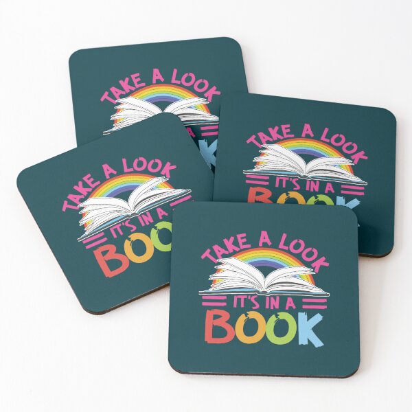 Item preview, Take A Look It_s In A Book Vintage Retro Rainbow Librarian designed and sold by JohnyThorntonan.