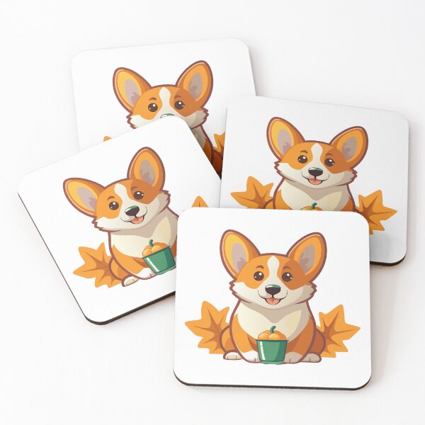 Item preview, Corgi with Pumpkin Latte designed and sold by natalielaf.