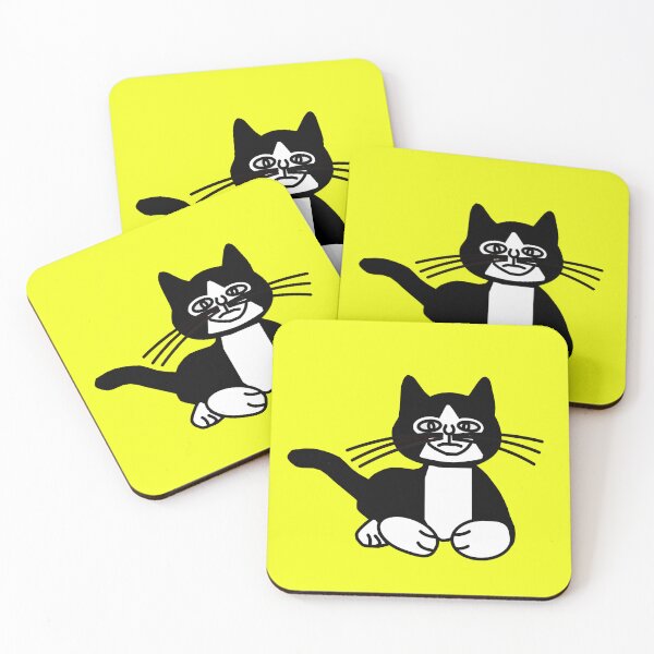 Item preview, Black and white tuxedo cat designed and sold by Wieland Teixeira.