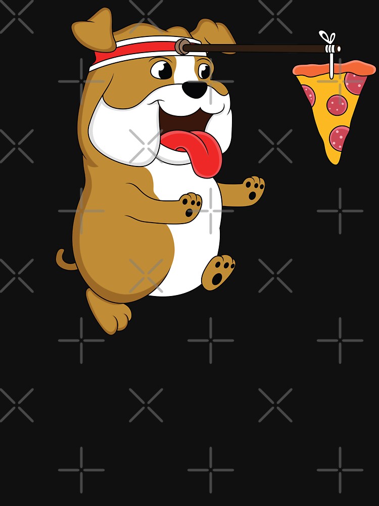 Discover English Bulldog Running Pizza Essential T-Shirt