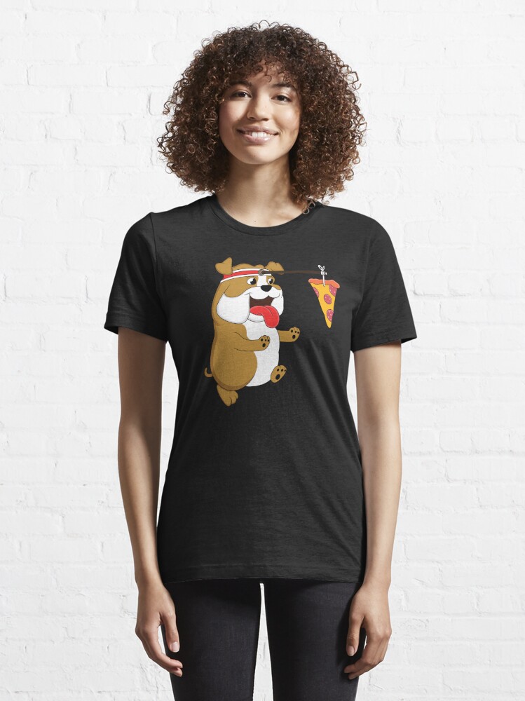 Discover English Bulldog Running Pizza Essential T-Shirt