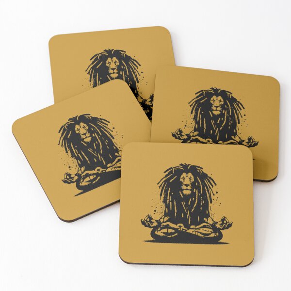 Aperçu de l'œuvre Yoga avec le lion rasta créée et vendue par SavvyEarth.