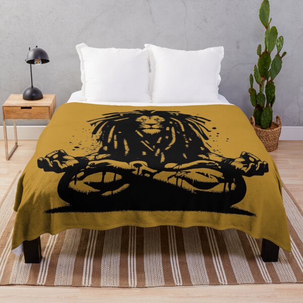 Aperçu de l'œuvre Yoga avec le lion rasta créée et vendue par SavvyEarth.