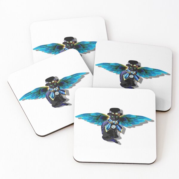 Item preview, Steampunk Kitty Azure Angel Wings designed and sold by dpenn.